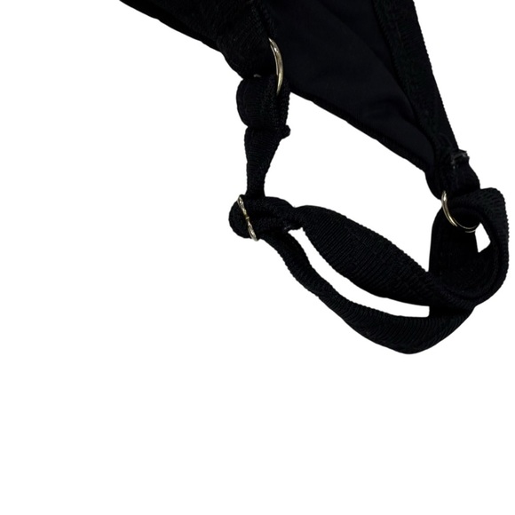 Beach Riot stone cold fox Kyla black triangle string bikini top & bottom large - Picture 6 of 8